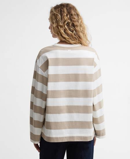 Cartmel Striped Long-Sleeved T-Shirt Cloud/Light Sand Stripe