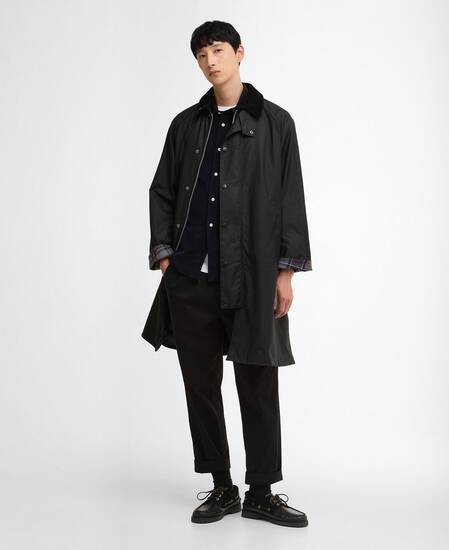 Modified Exmoor Waxed Coat Classic Black