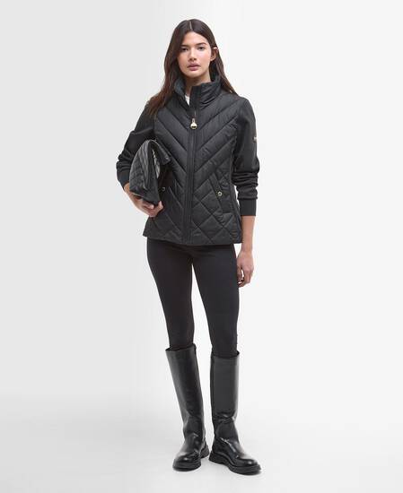 Natalia Quilted Sweatshirt Black
