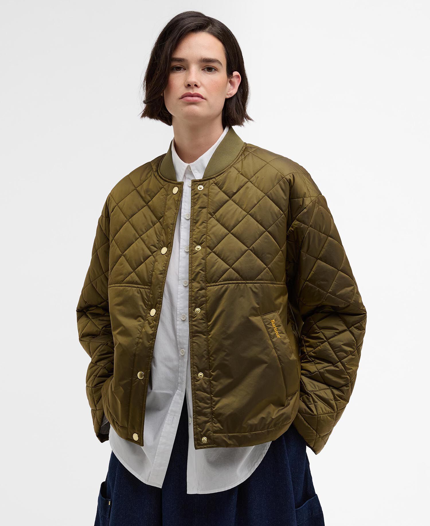 Wetherby Quilted Jacket Golden Olive/Ancient Tartan