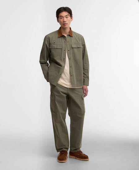 Spey Poplin Overshirt Archive Olive