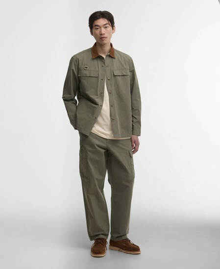 Spey Poplin Overshirt Archive Olive