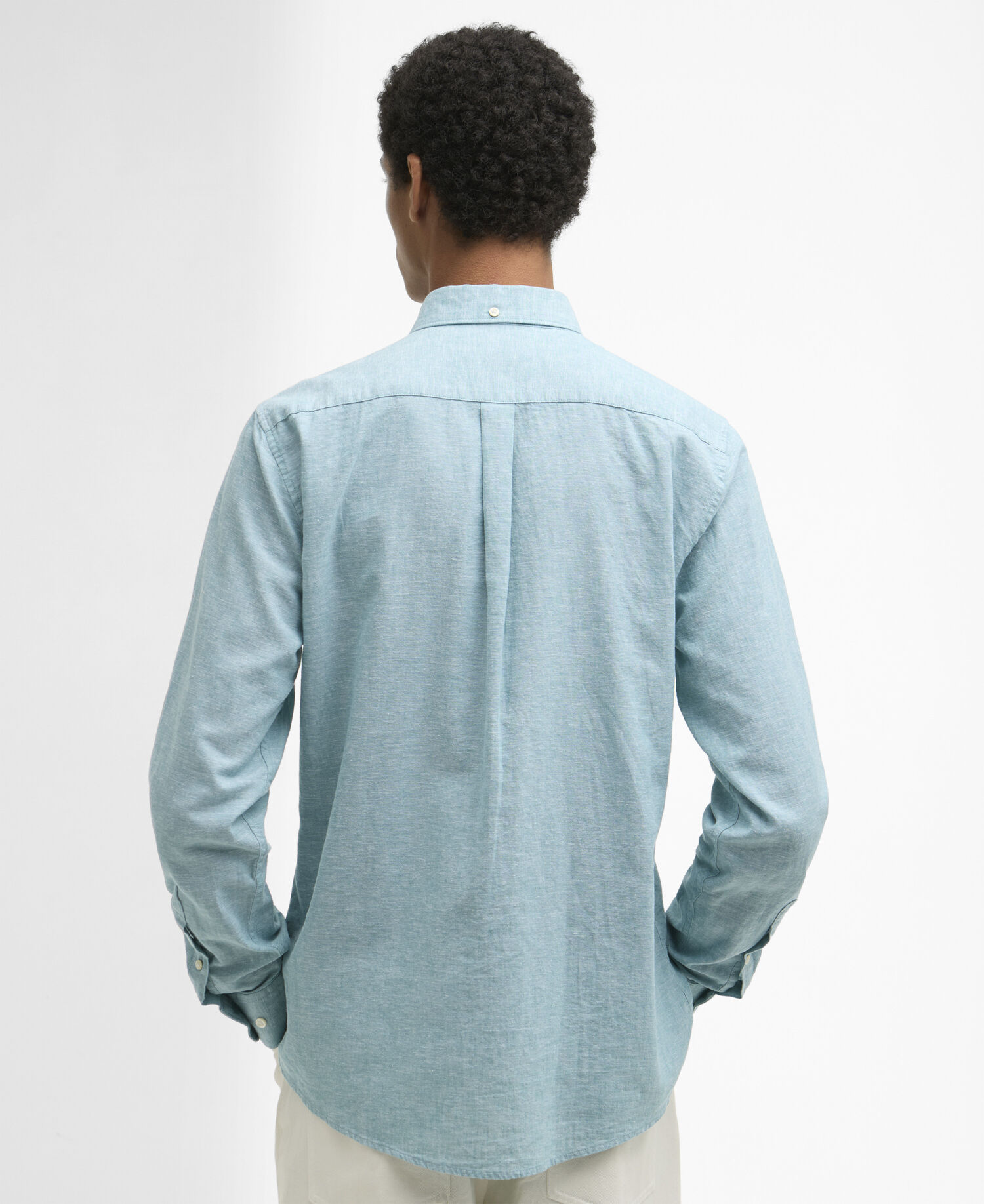 Nelson Tailored Long-Sleeved Shirt Light Teal