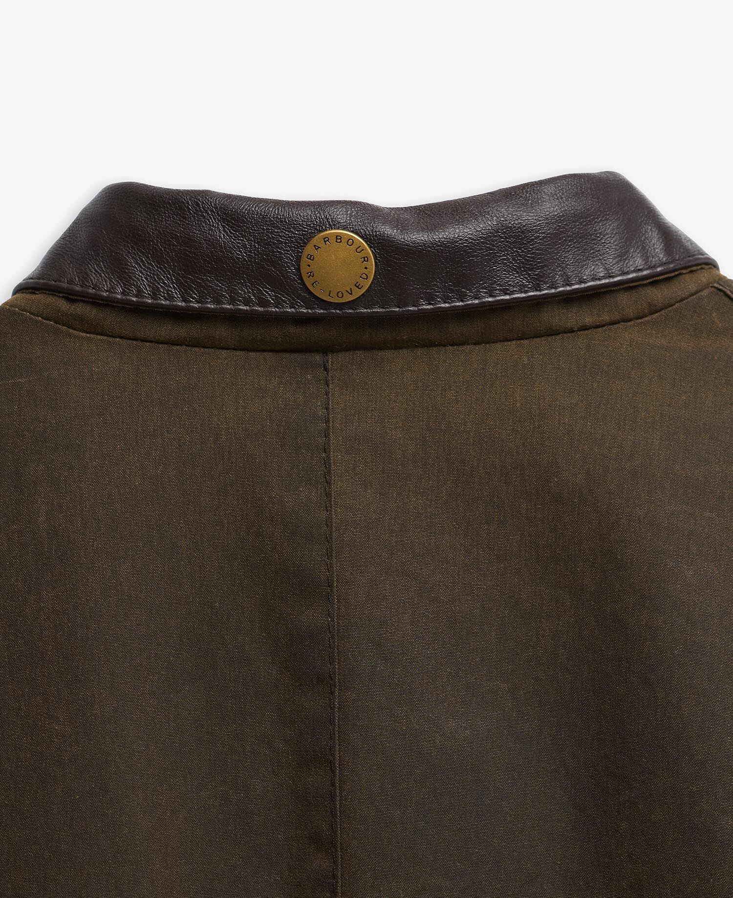 Barbour Re-Loved Beacon Waxed Jacket - Size L Olive