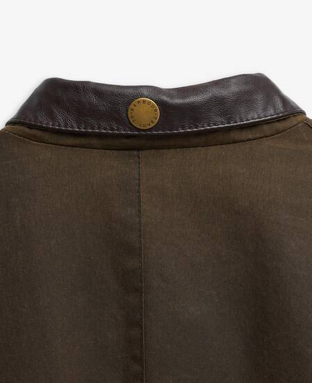 Barbour Re-Loved Beacon Waxed Jacket - Size L Olive