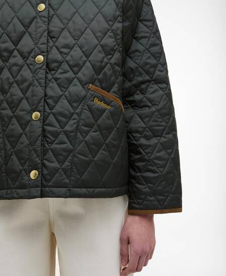 Icons Cropped Liddesdale Quilted Jacket Sage/Ancient