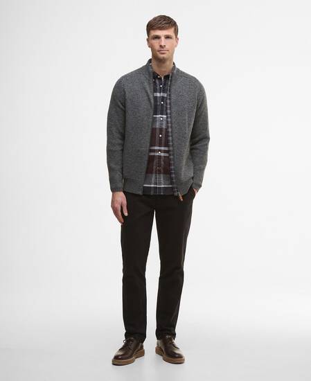 Talder Zip-Up Jumper Charcoal