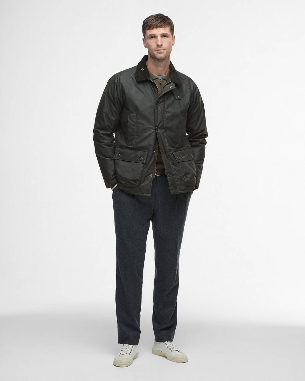Modern Beaufort Check Wax Jacket
