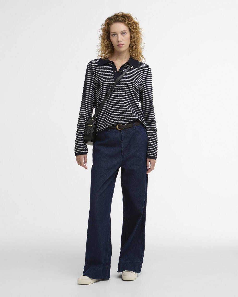 Maglione a righe con colletto Inez