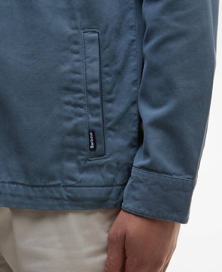 Washed Cotton Overshirt Bluestone