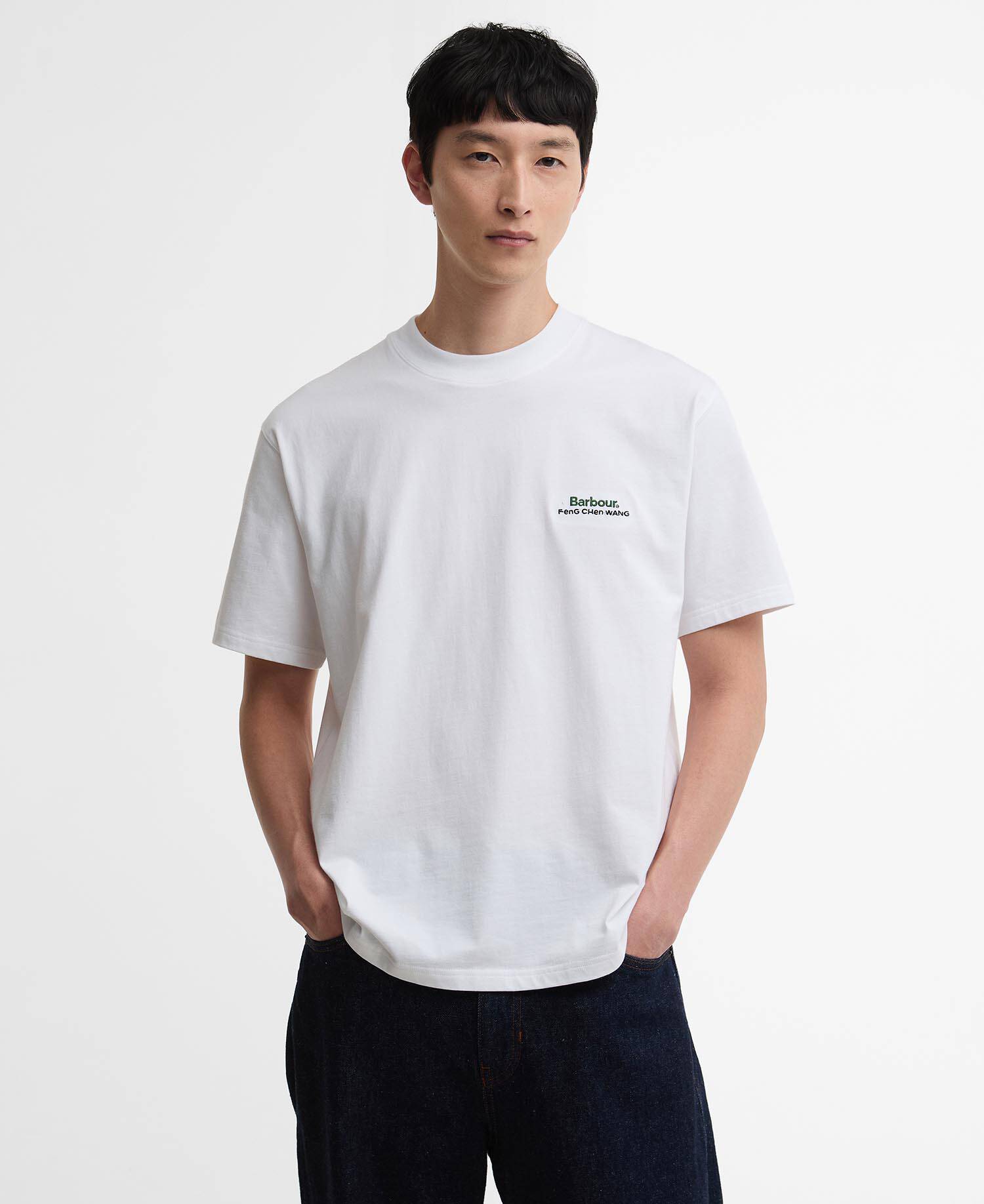 T-shirt con stampa Barbour x Feng Chen Wang White image number 1