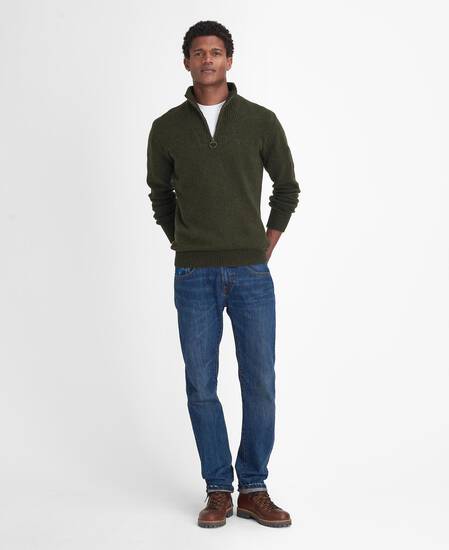 Essential Half-Zip Jumper Seaweed