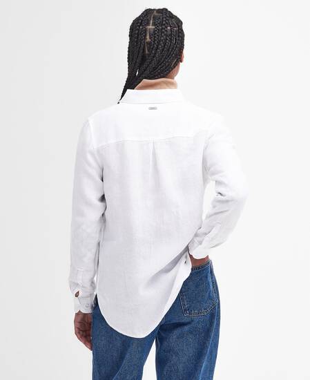 Marine Relaxed Long-Sleeved Shirt White