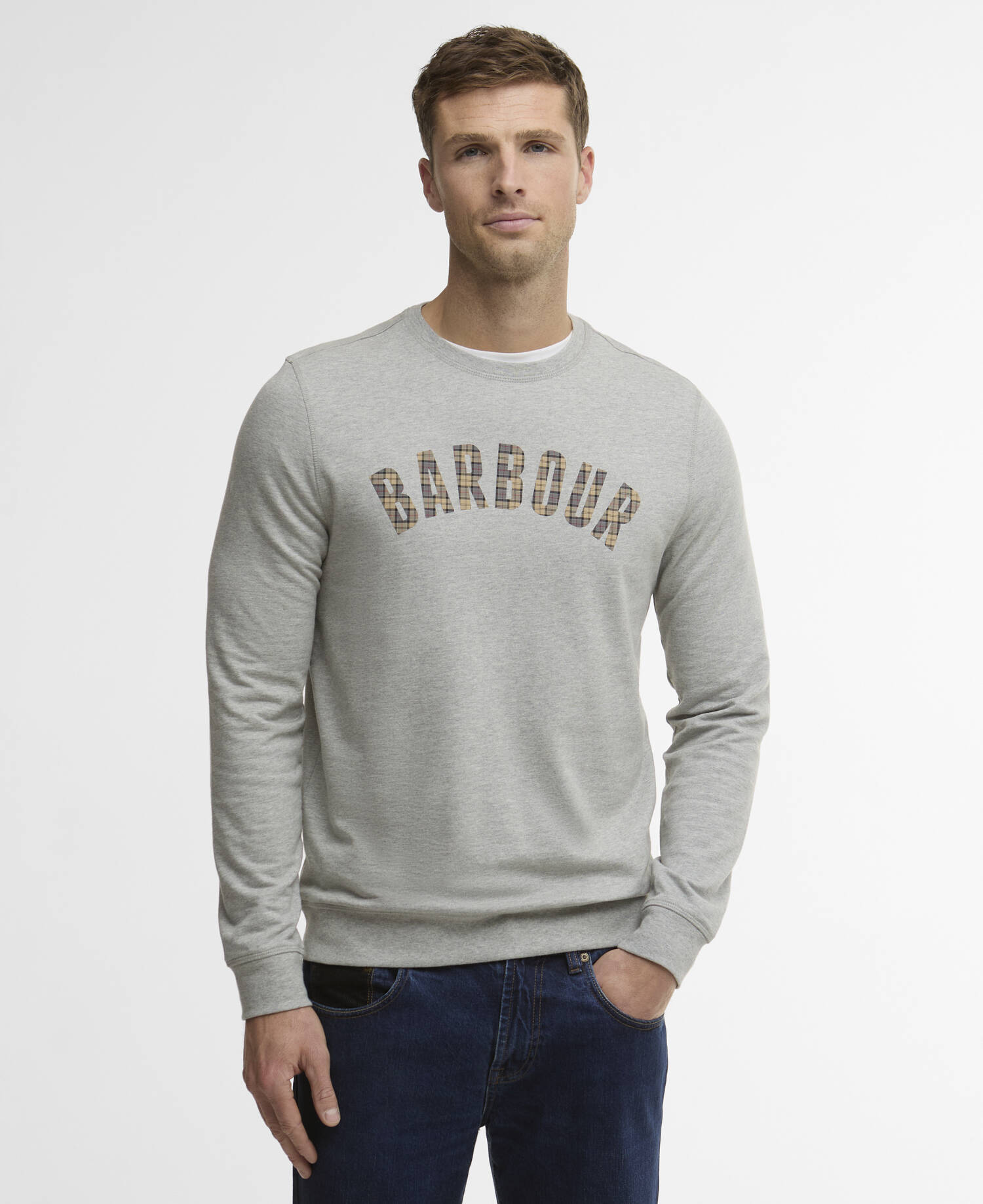 Berwick Crew Neck Jumper Grey Marl image number 0