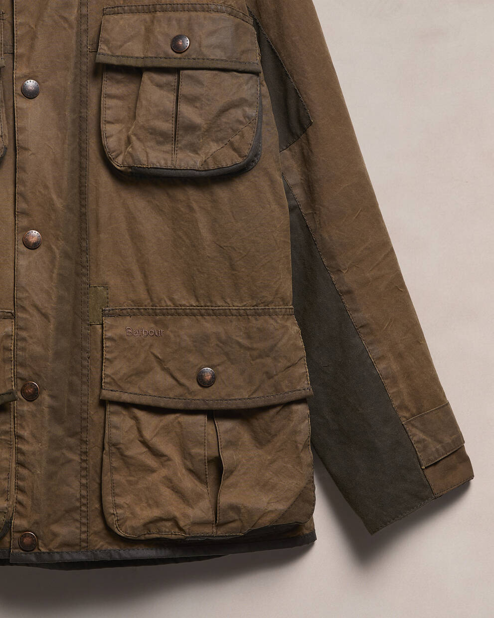 Barbour Re-Loved Men's Trooper Waxed Jacket - Size M Olive