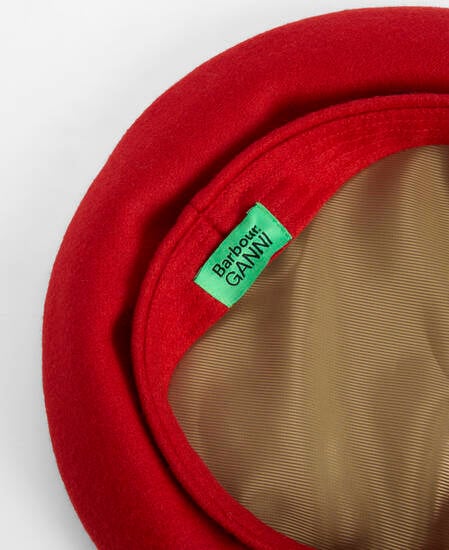 Barbour x GANNI Beret Red