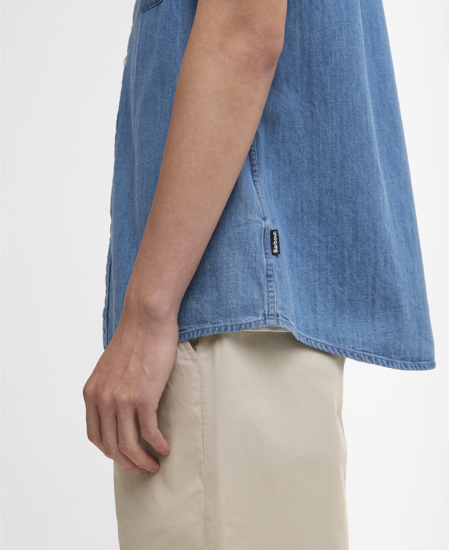 Ashbrooke Oversized Short Sleeve Chambray Shirt Chambray