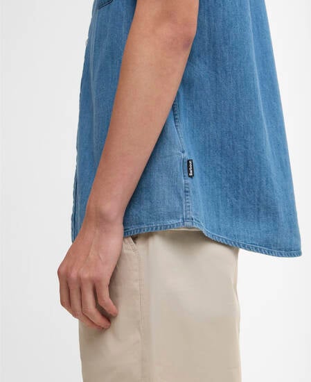 Ashbrooke Oversized Short Sleeve Chambray Shirt Chambray