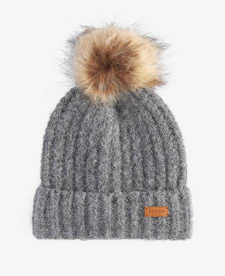 Saltburn Beanie & Tartan Scarf Gift Set Grey Rose
