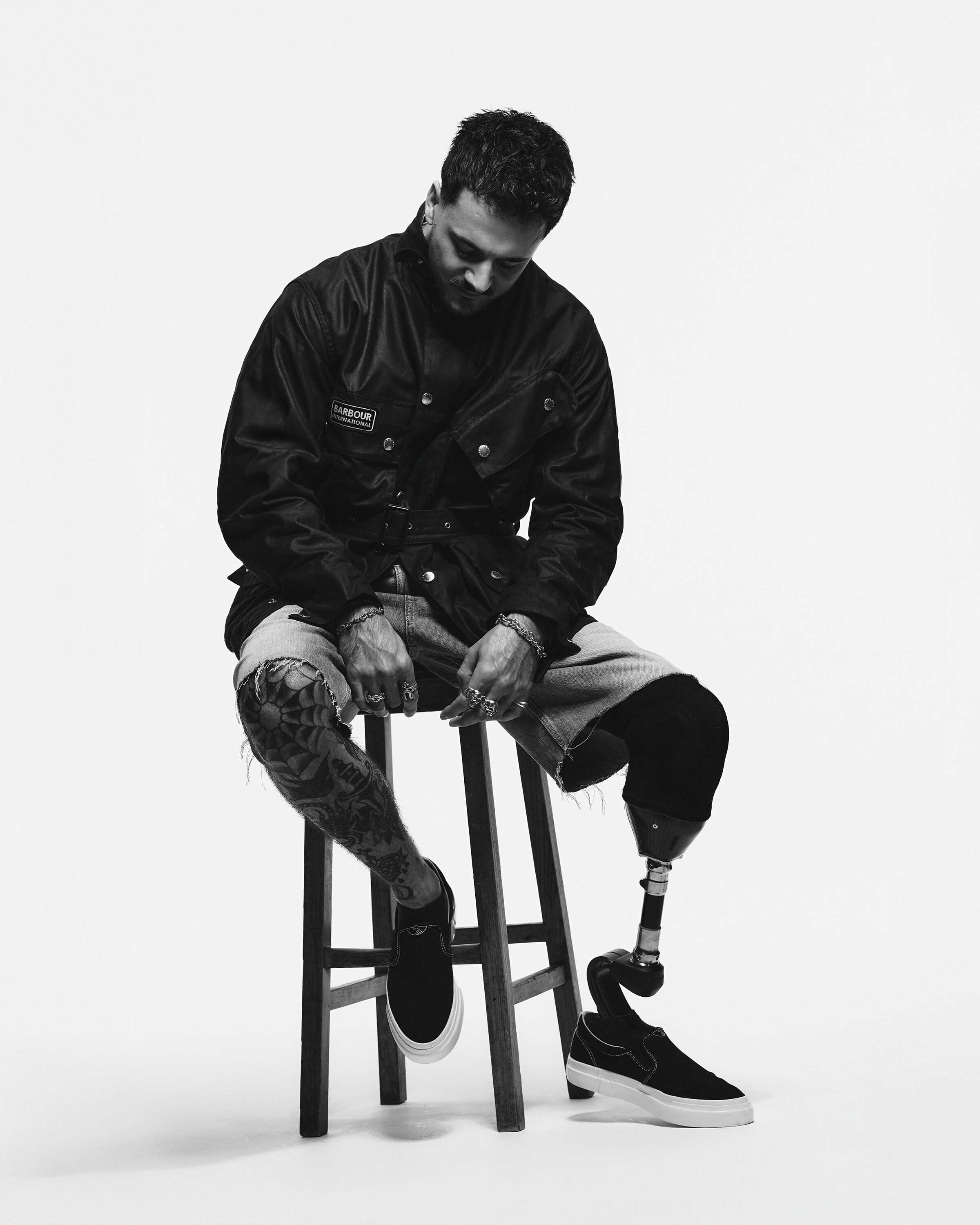 Luke Tarrant wearing the Original International Waxed Jacket