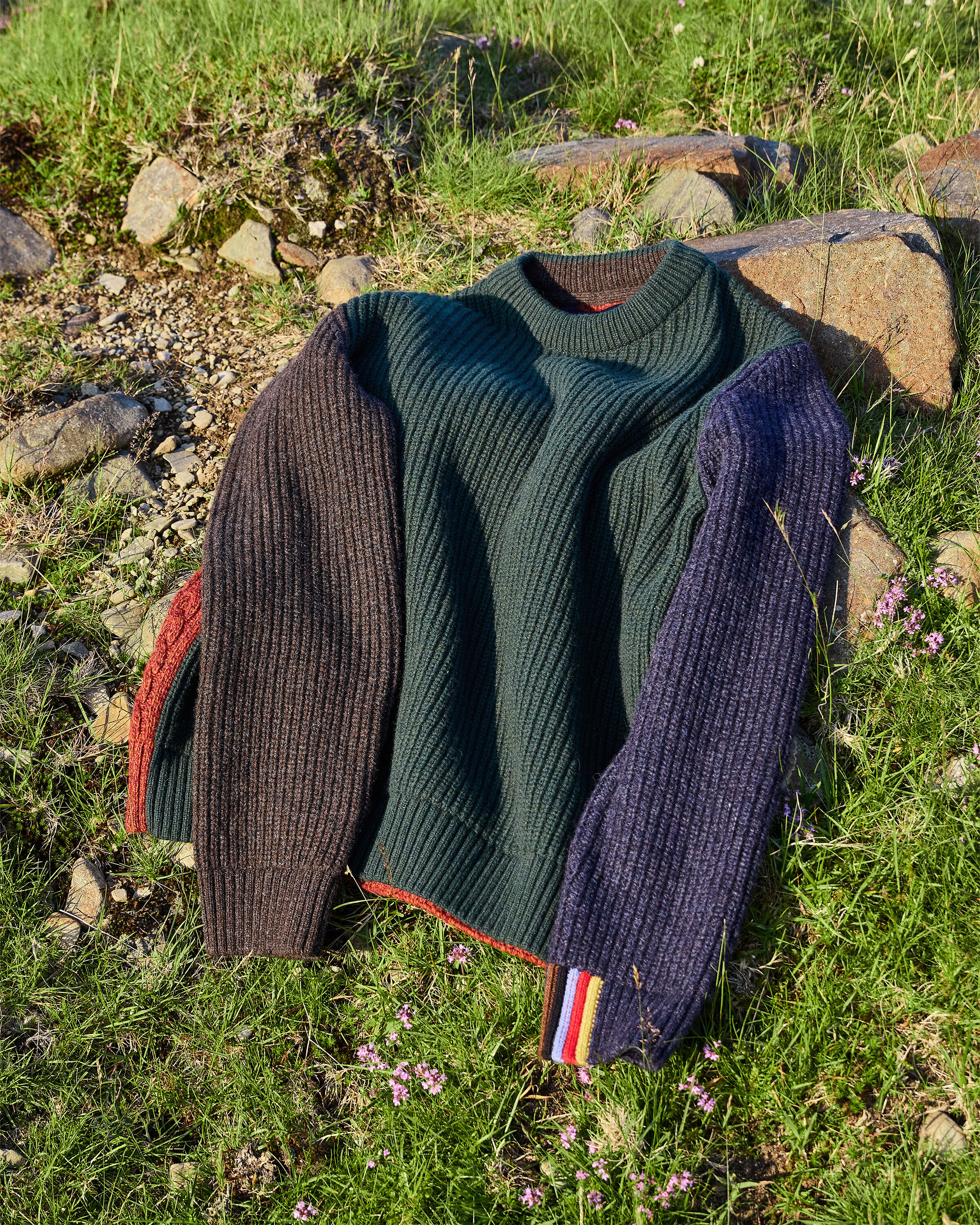 Paul Smith loves Barbour Cable Tyne Jumper in Navy Multi
