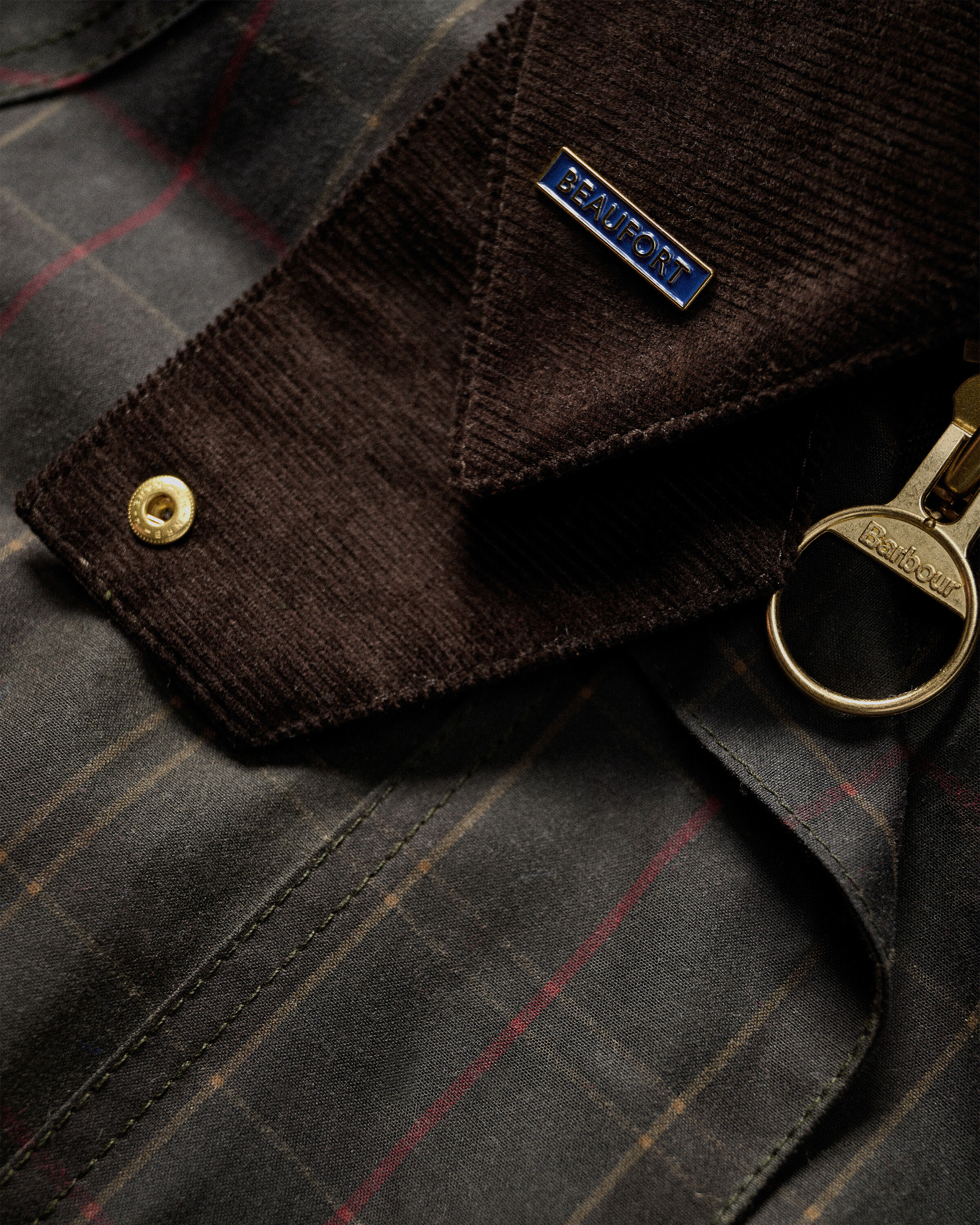 Beaufort collar and ring-pull zip