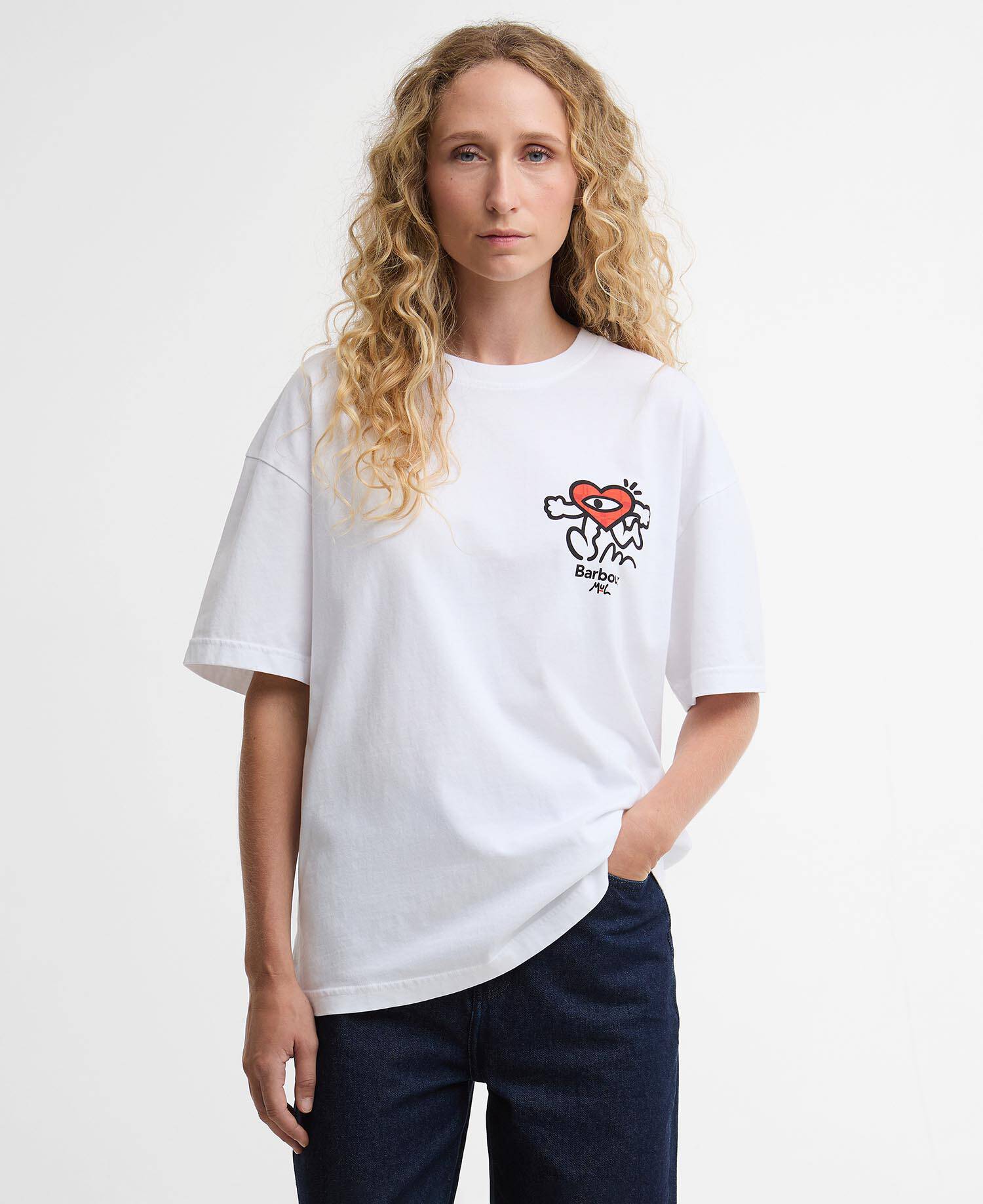 Barbour x Mul Tyne Oversized T-Shirt White image number 0