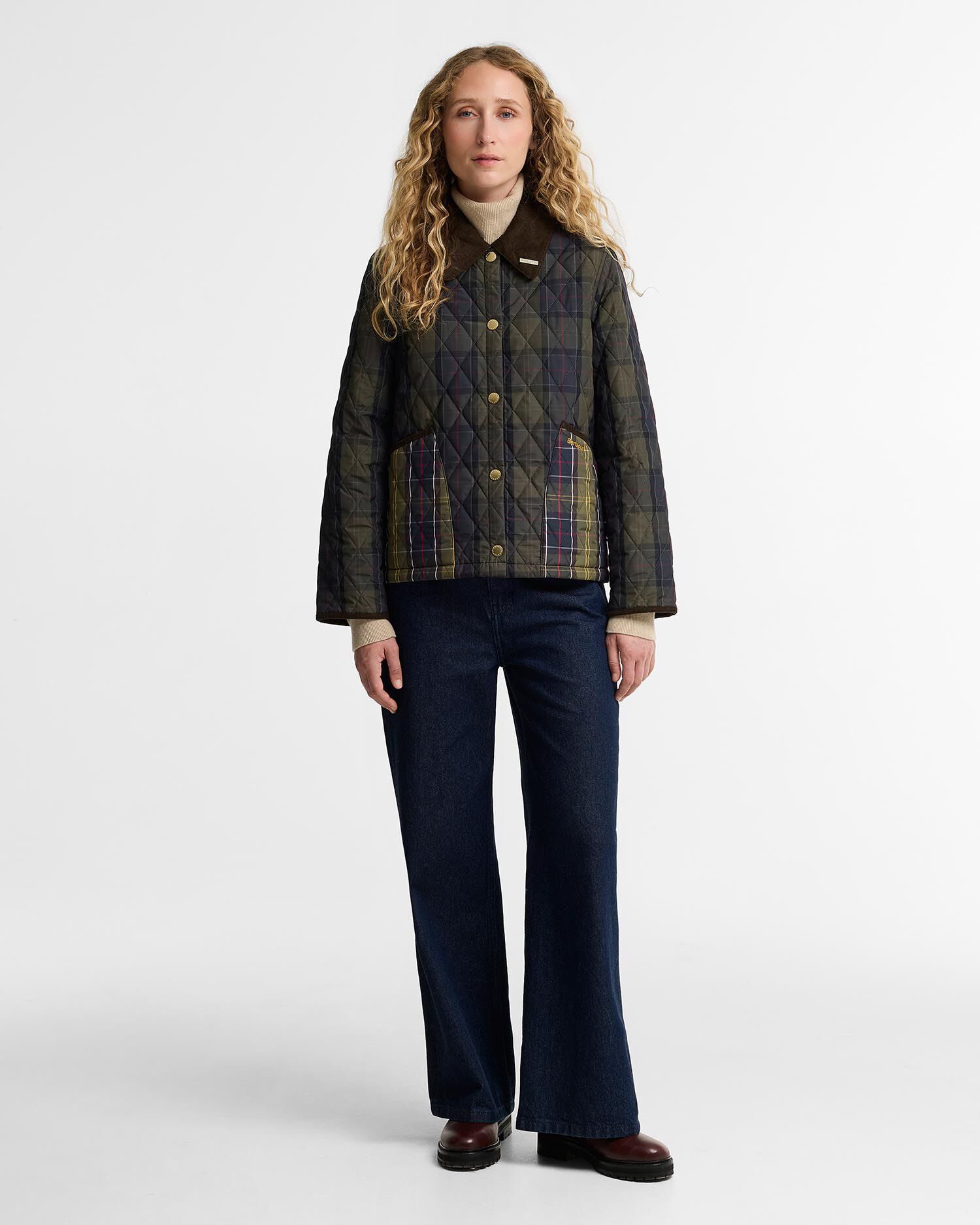Tartan Reimagined Icons Tartan Cropped Liddesdale Quilted Jacket Shadow Classic/Classic