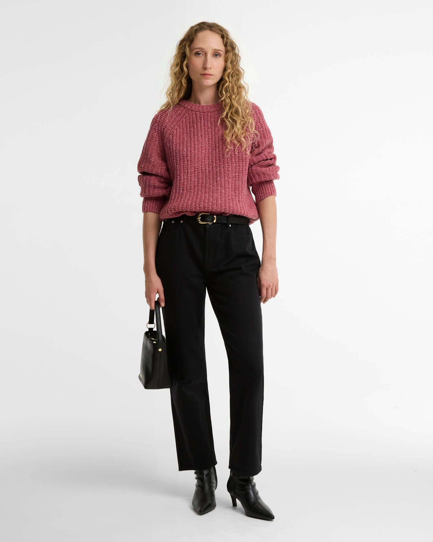 Barbour Pullover Alderney Rundhalsausschnitt aus Woll-Mix Tea Rose image number 1