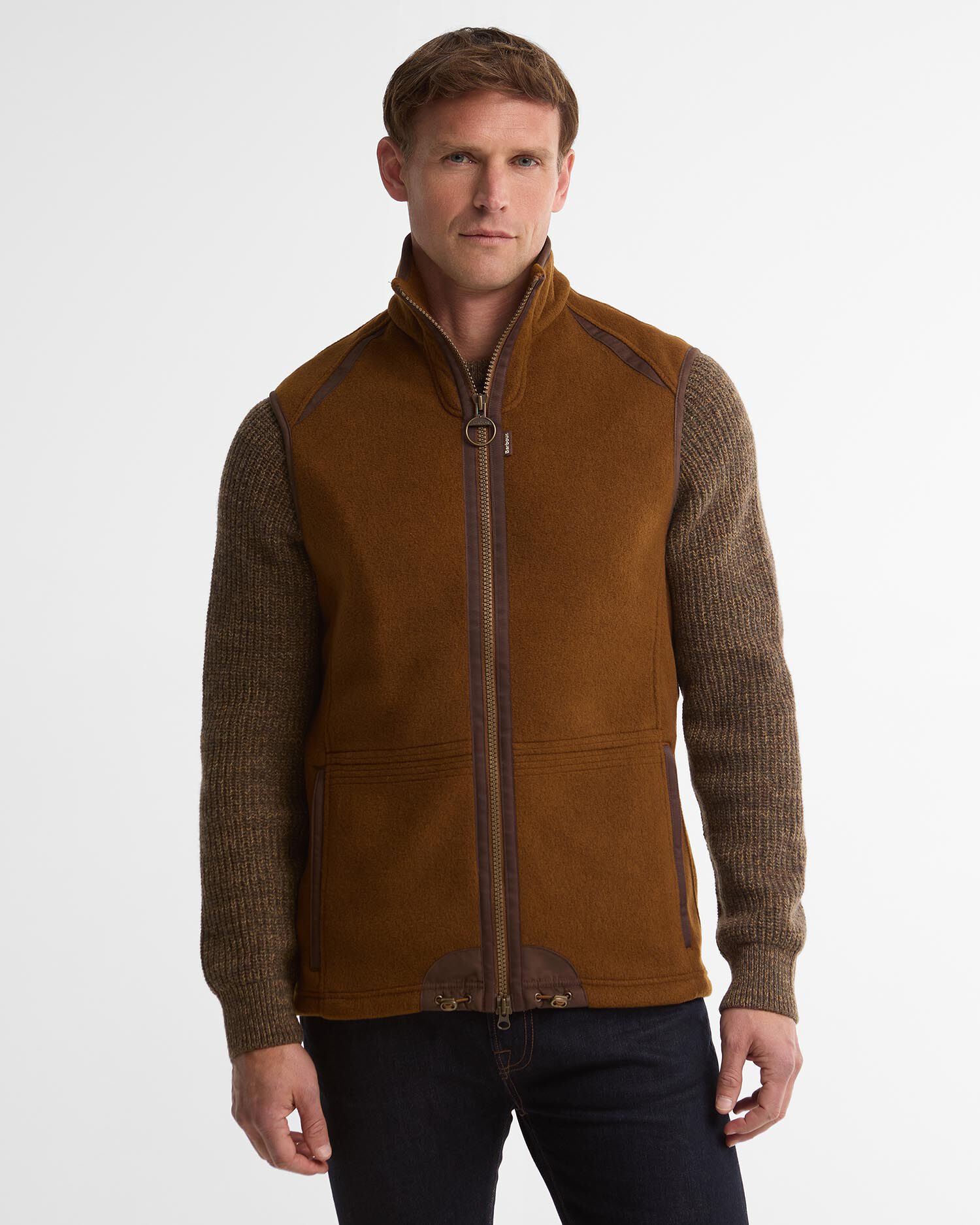 Langdale Fleece Gilet Rust Brown