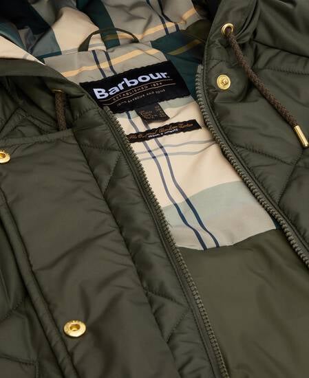 Giacca trapuntata Braidley Olive/Ancient Tartan