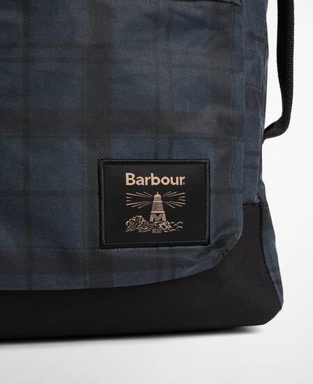 Rucksack Field Waxed Navy Tartan