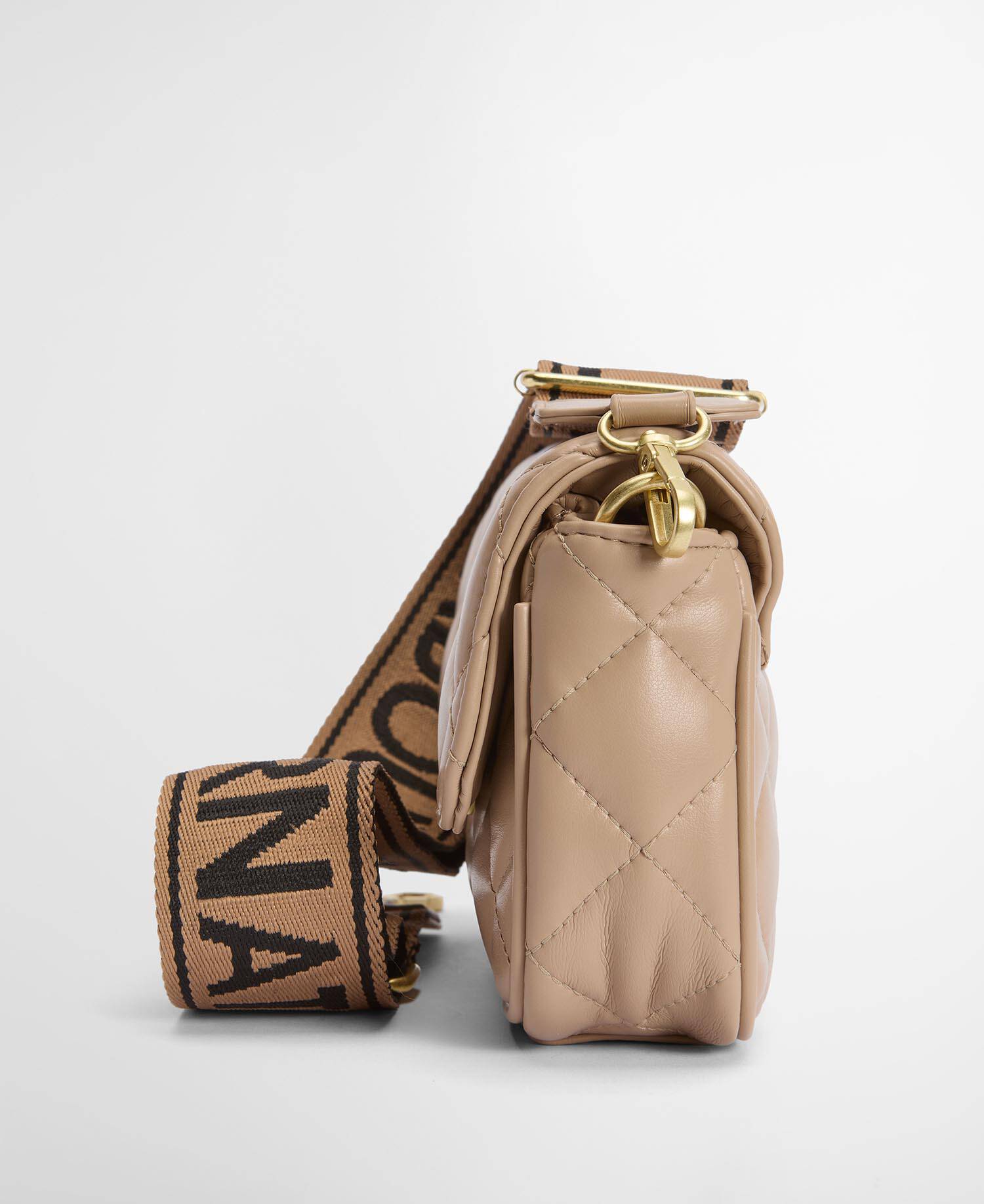 Soft Quilt Mini Soho Crossbody Bag Camel image number 9
