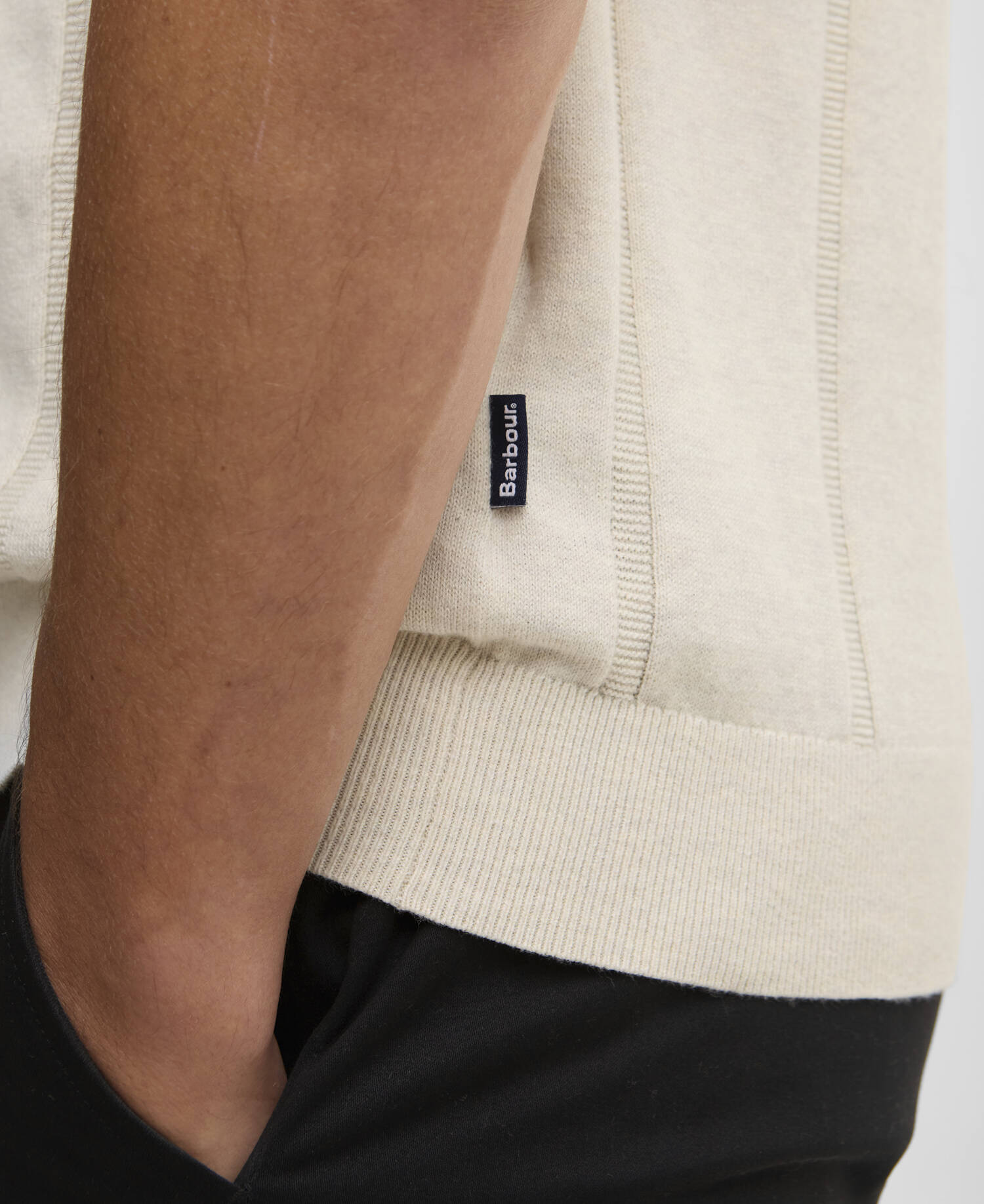 Polo in maglia Wellburn Oatmeal image number 4