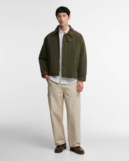 Oversized Padded Transport Jacket Olive