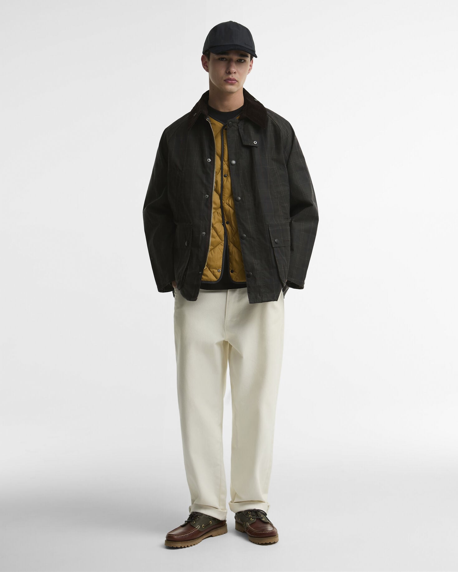 Tartan Oversized Bedale Waxed Jacket Dark Classic