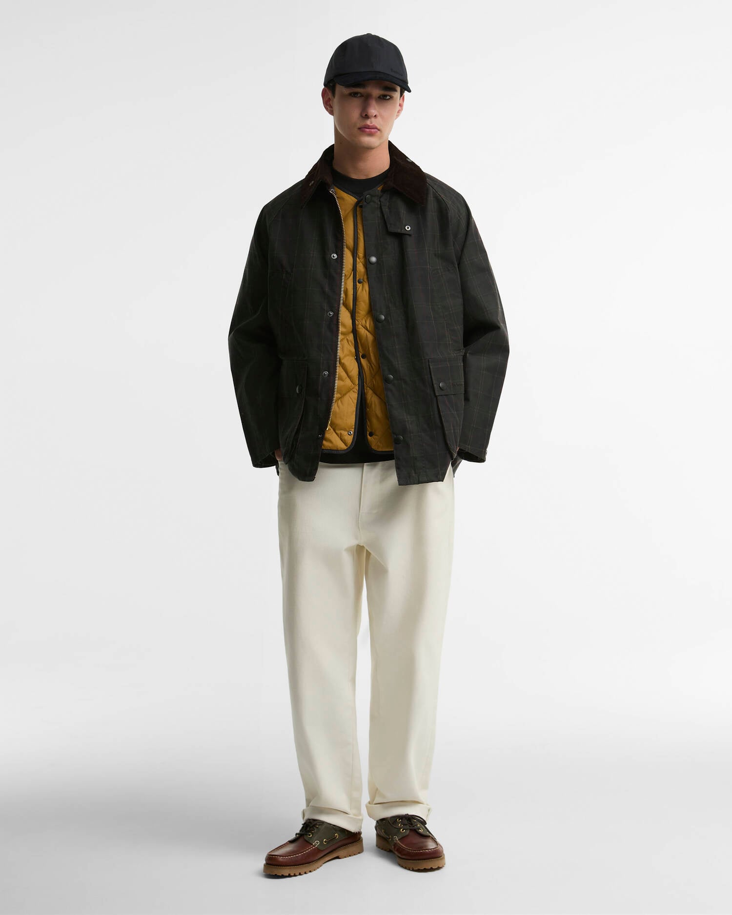 Tartan Oversized Bedale Waxed Jacket Dark Classic image number 1