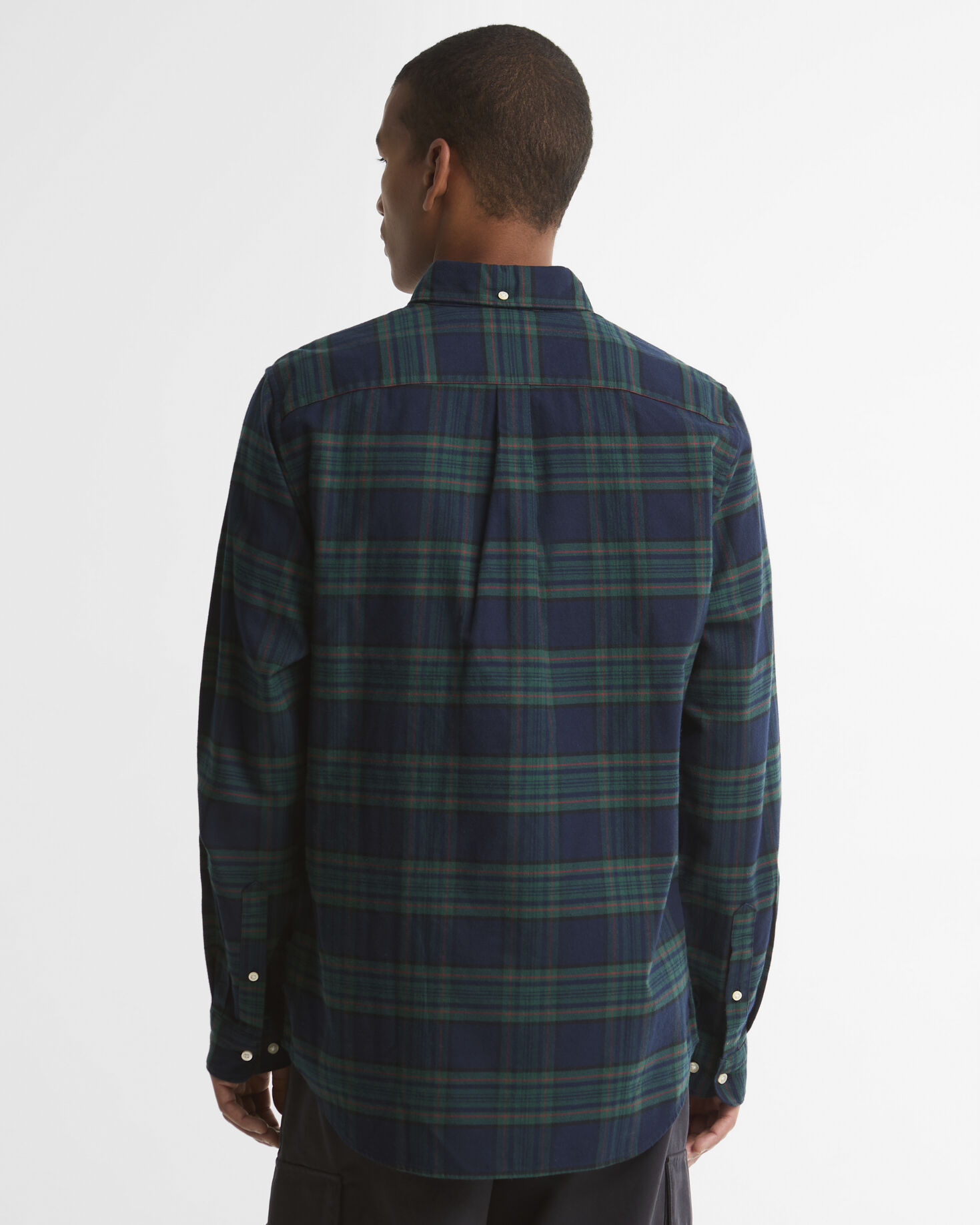 Portdown Tailored Long-Sleeved Shirt Dark Navy