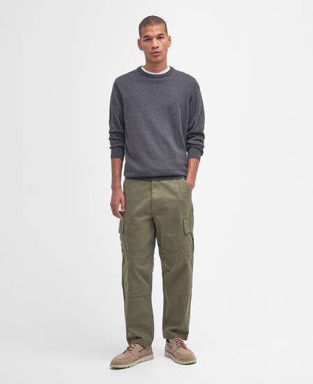 Pima Cotton Crew Neck Jumper Charcoal