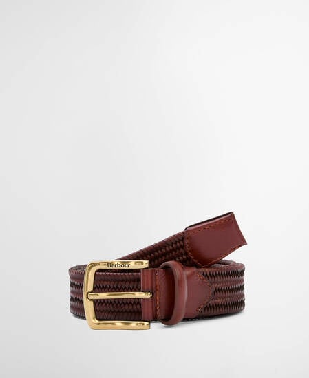 Stretch Leather Belt Brown