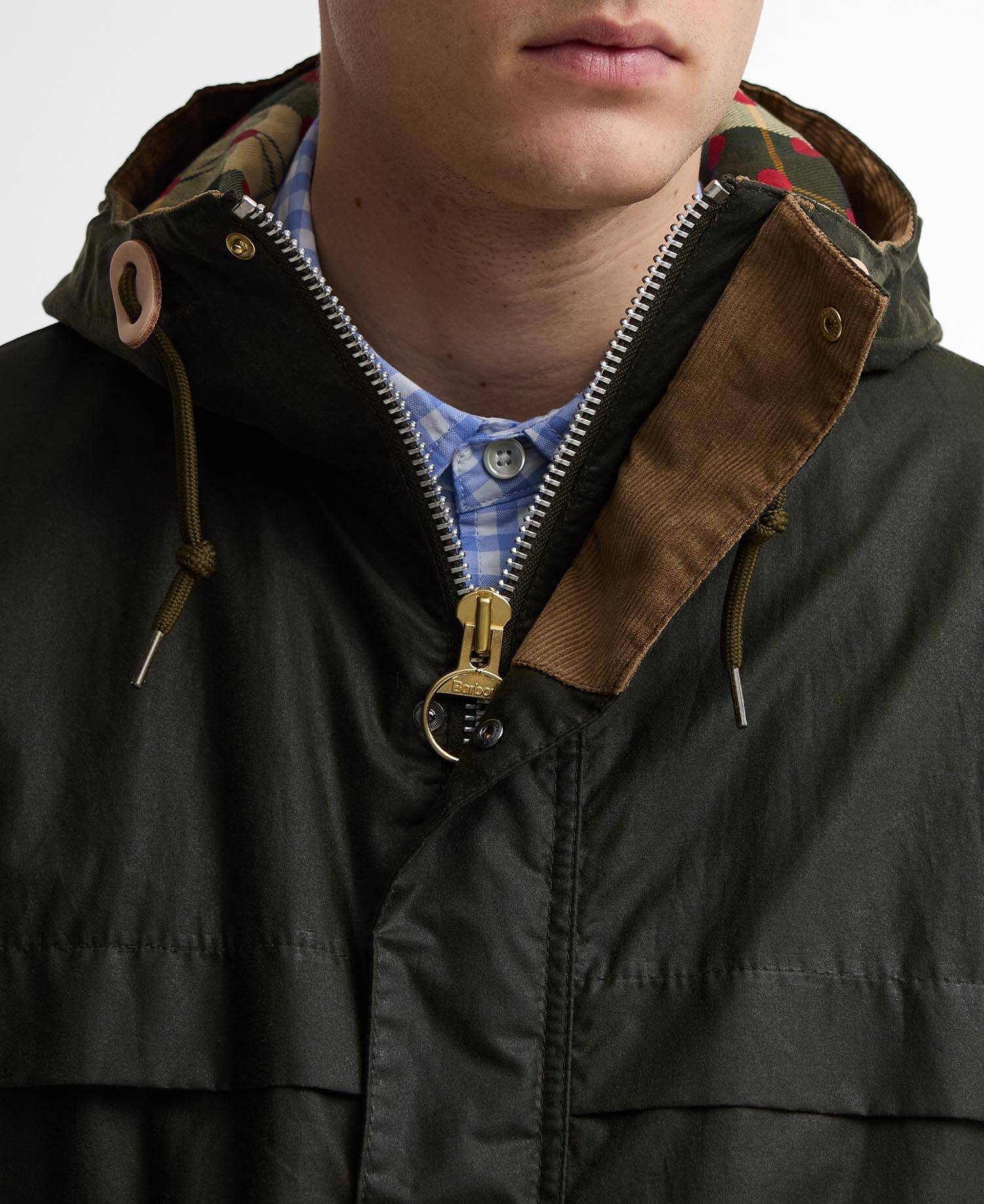 Paul Smith Loves Barbour Durham Waxed Jacket Archive Olive image number 4