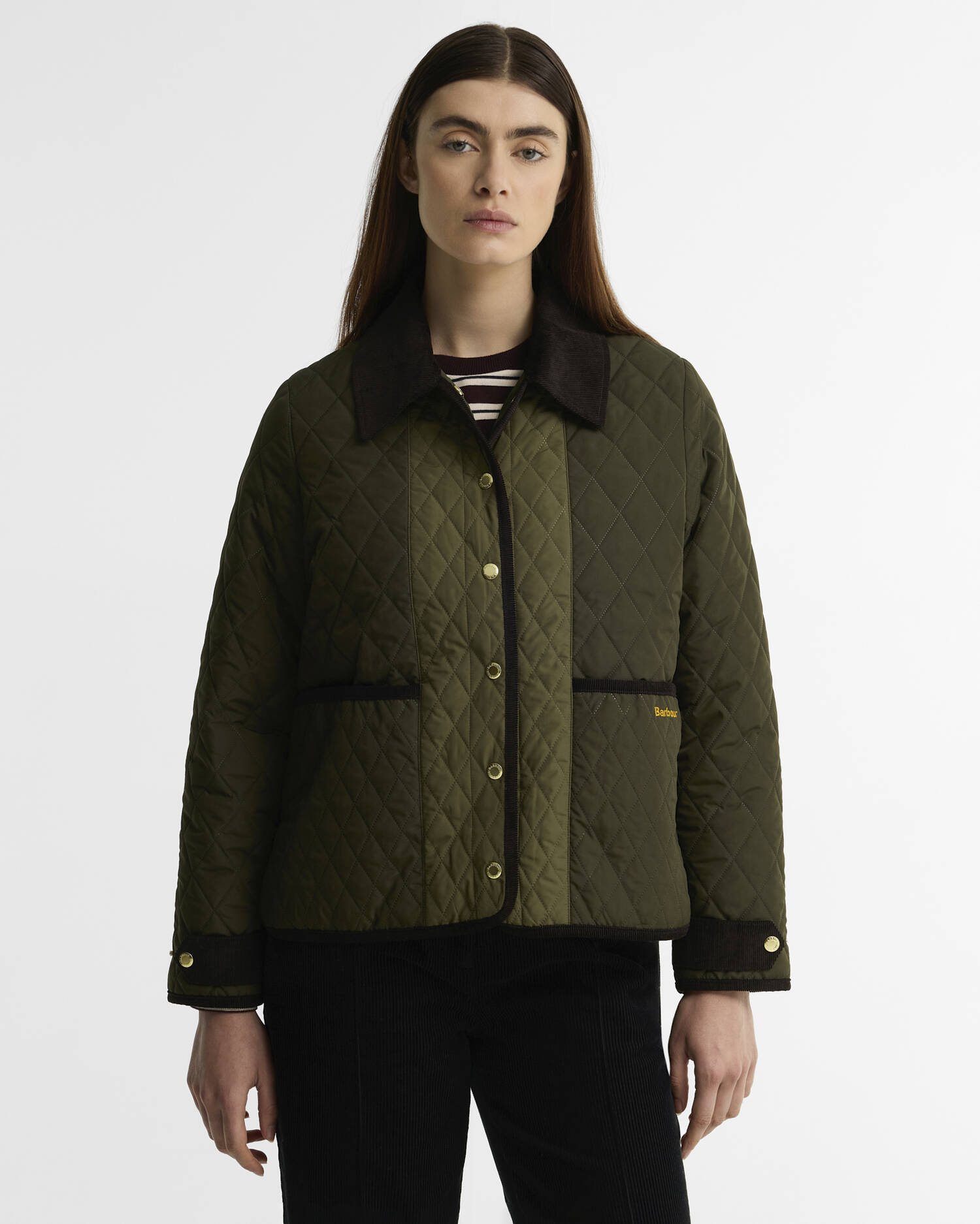 Ainsdale Patchwork Quilted Jacket Olive/Fern/Shadow Classic image number 0
