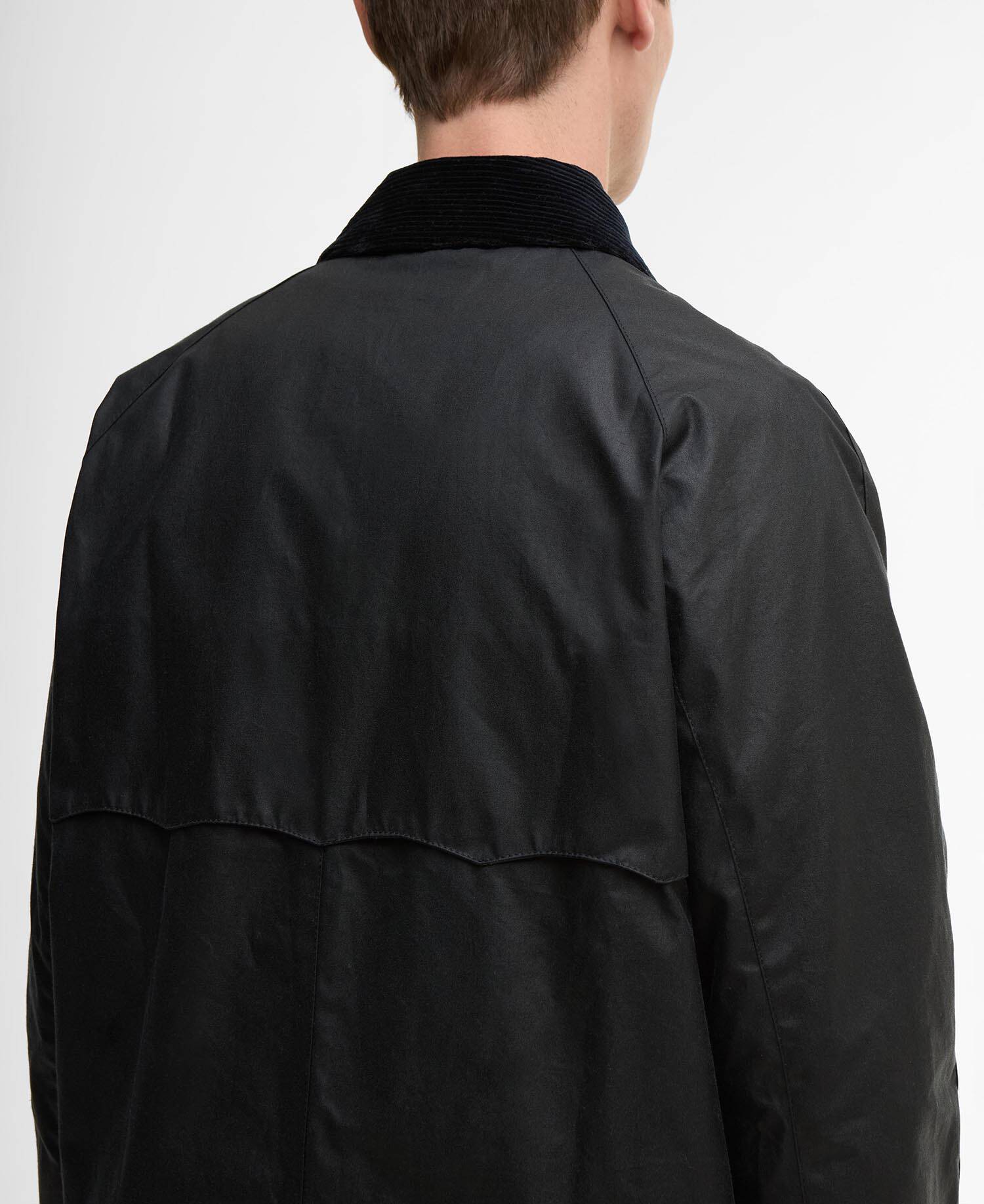Barbour x Baracuta Tyne Waxed Car Coat Navy image number 4