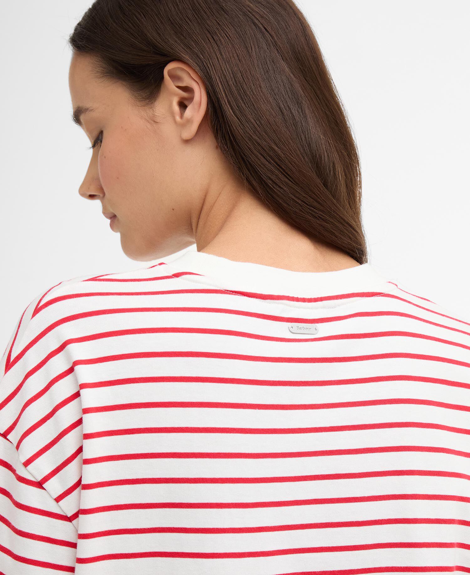 T-shirt Oakley con motivo a righe Poppy Red Stripe