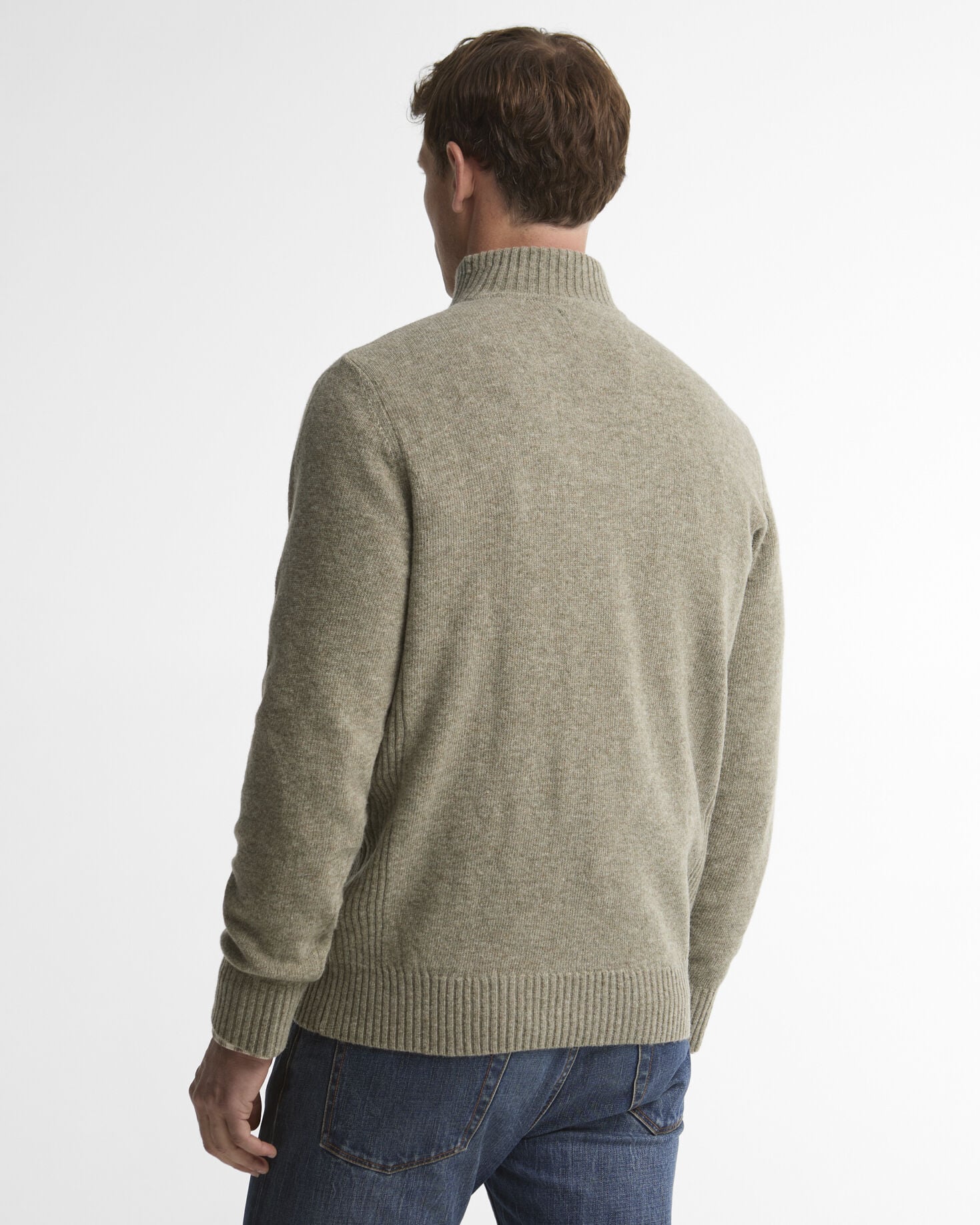 Nelson Essential Quarter-Zip Jumper Shadow Green