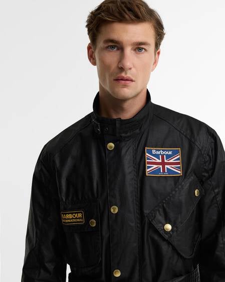 Union Jack International Waxed Jacket Classic Black