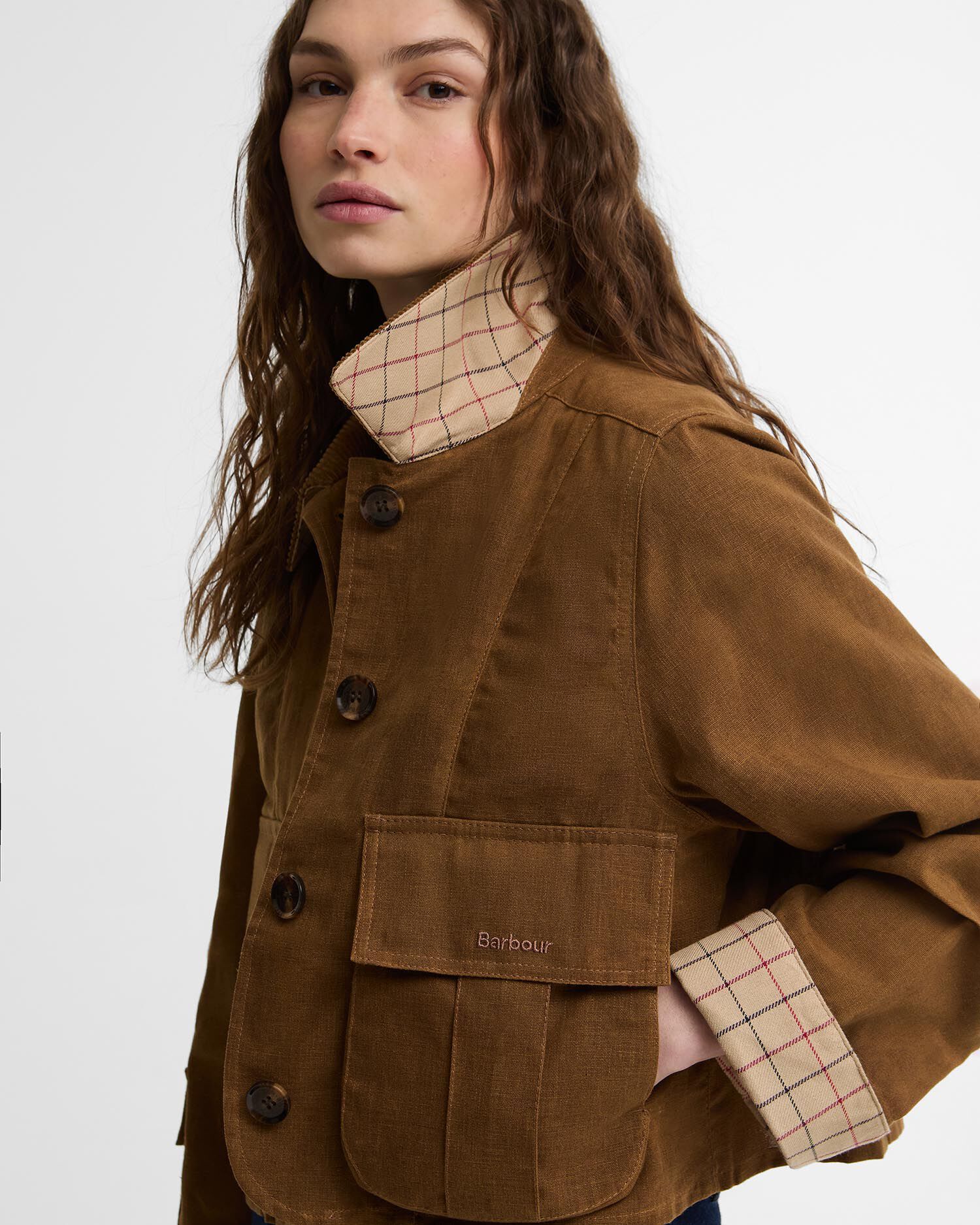 Freizeitjacke Dalbury Tan/Beige Tattersall
