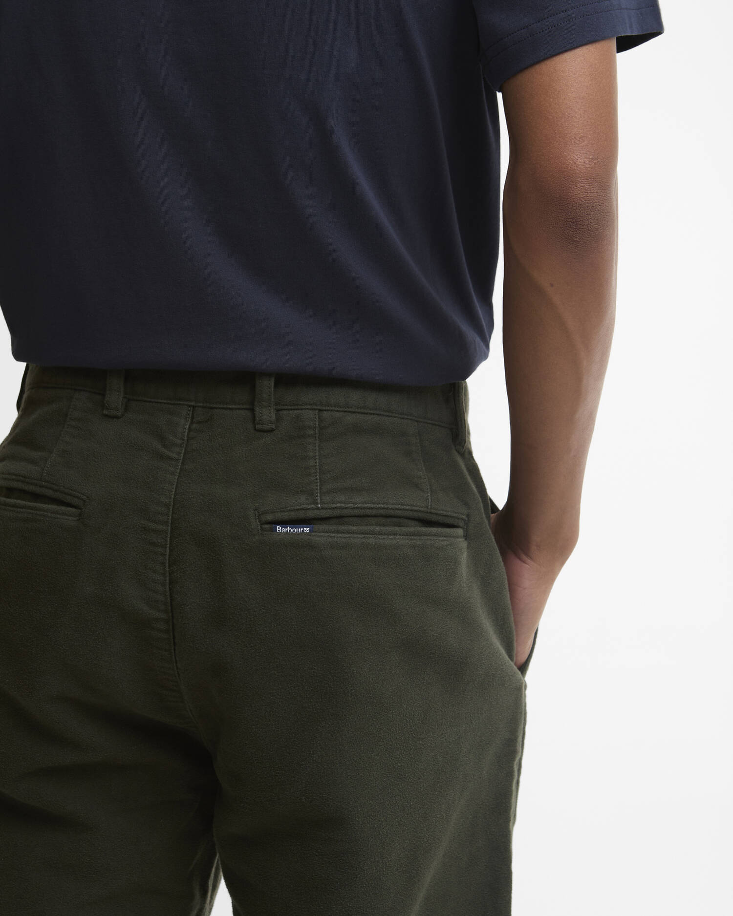 Pantaloni in fustagno dalla vestibilit&agrave; leggermente aderente Sage image number 4
