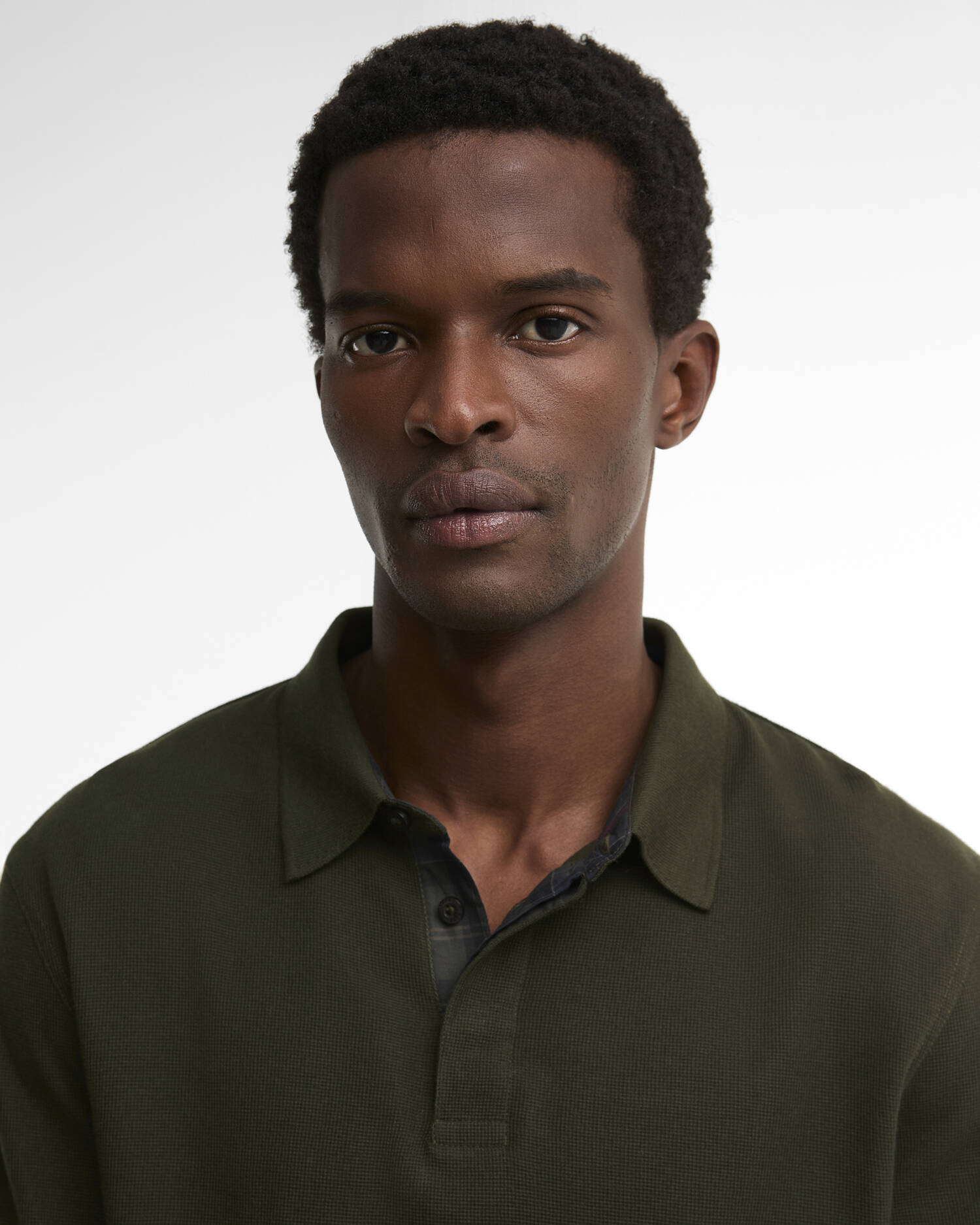 Barbour Langarm-Poloshirt Kentown Tailored Sage image number 3