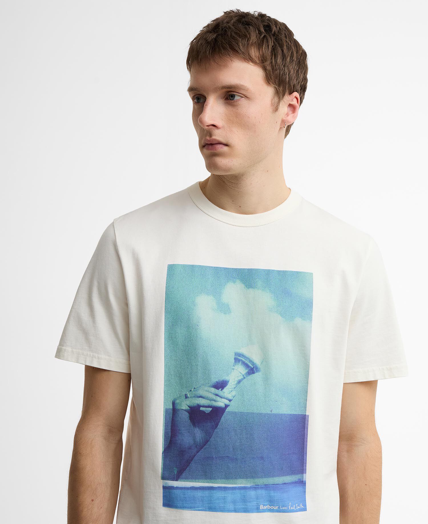 Paul Smith Loves Barbour Scoop T-Shirt Whisper White